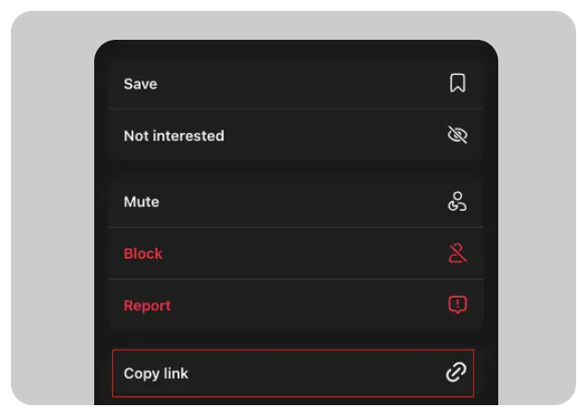 Step1: Get the Link